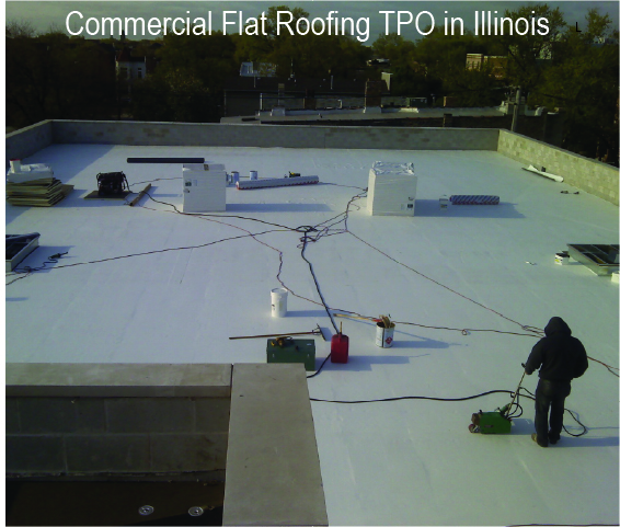 Commercial Flat Roofing TPO in Illinois