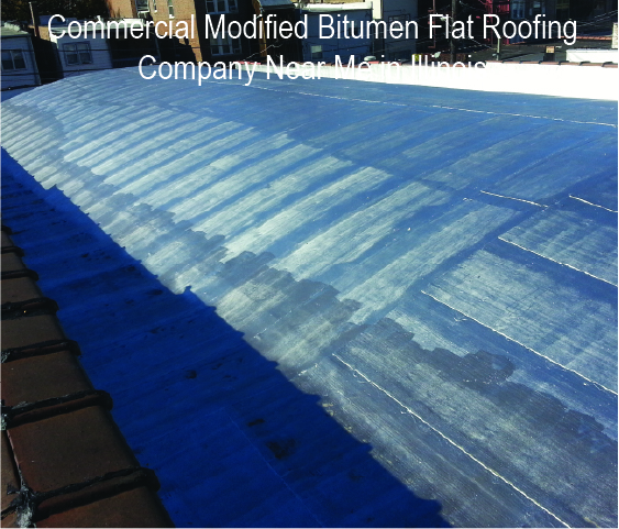 Beautiful Commercial Modified Bitumen Flat Roof by local flat roofing company serving Chicago, Naperville, Elgin, Schaumburg, Barrington, etc