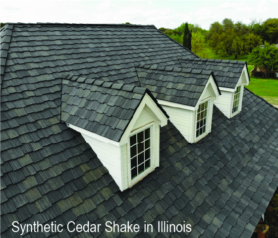 Synthetic Cedar Shake in Barrington, Oak Brook, Wilmette, Highland Park, Glencoe, Lake Forest, IL